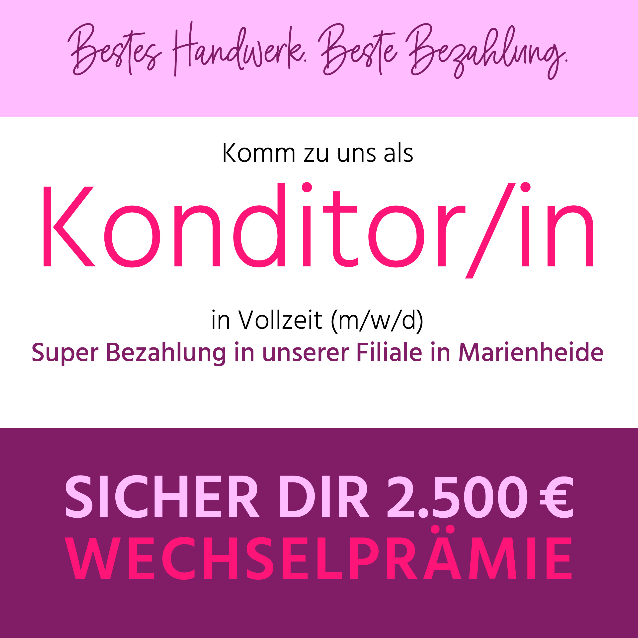 Komm zu uns als Konditor/in (m/w/d)
